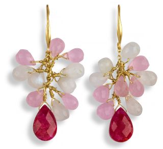 Multi Gem Drop Earrings - 00024945 | Heming Diamond Jewellers | London