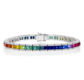Multi Sapphire and Diamond Bracelet - 00022655 | Heming Diamond Jewellers | London