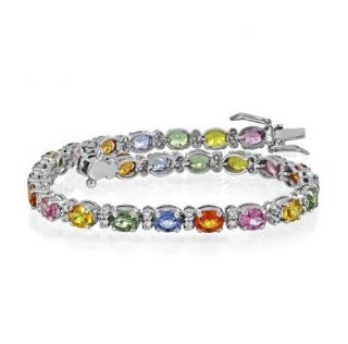 Multi Sapphire and Diamond Bracelet - 02022190 | Heming Diamond Jewellers | London