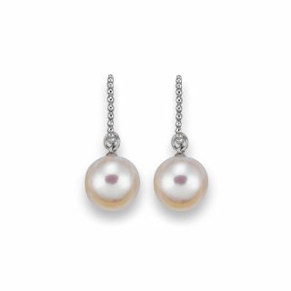 Pearl Drop Earrings - 00023958 | Heming Diamond Jewellers | London