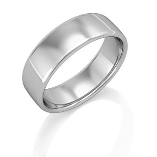 Platinum 6mm Bombe Court Shape Wedding Ring - 00020667 | Heming Diamond Jewellers | London