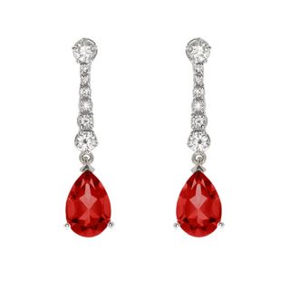 Ruby and Diamond Drop Earrings - 02022298 | Heming Diamond Jewellers | London