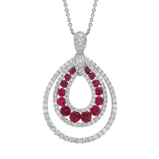 Ruby and Diamond Pendant - 00019722 | Heming Diamond Jewellers | London