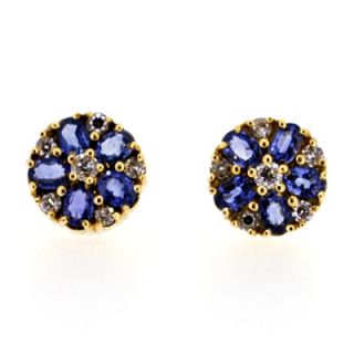 Sapphire and Diamond Earrings - 00003361 | Heming Diamond Jewellers | London