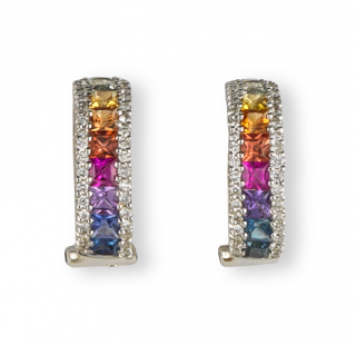 Sapphire and Diamond Earrings - 00022934 | Heming Diamond Jewellers | London