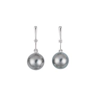 Tahitian Pearl Drop Earrings - 00022629 | Heming Diamond Jewellers | London