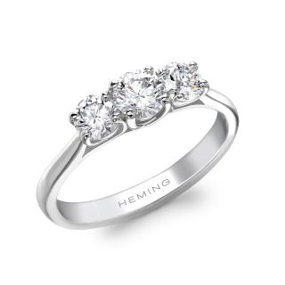 COLERIDGE - TRILOGY COLLECTION - COLERIDGE - THREE STONE DIAMOND RING | Heming Diamond Jewellers | London