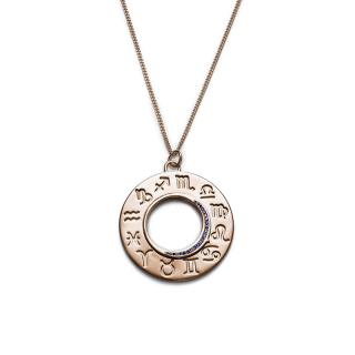 18CT ROSE GOLD ZODIAC PENDANT - BLUE SAPPHIRE - ZODIAC PENDANT BLUE SAPPHIRE ROSE GOLD | Heming Diamond Jewellers | London