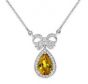 Citrine and Diamond Pendant - 02023576 | Heming Diamond Jewellers | London