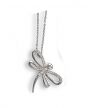 Diamond Dragonfly Pendant with Chain