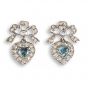 Aquamarine & Diamond Earrrings - 02023539 | Heming Diamond Jewellers | London