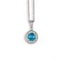 Blue Topaz & Diamond Pendant - 00024939 | Heming Diamond Jewellers | London