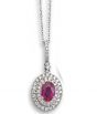 Ruby and Diamond Pendant - 00025364 | Heming Diamond Jewellers | London