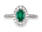 Emerald And Diamond Cluster Ring - 00024459 | Heming Diamond Jewellers | London