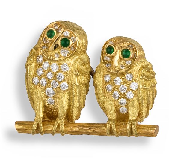 Owl Brooch - 02023548 | Heming Diamond Jewellers | London