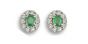 Emerald and Diamond cluster earrings. - 02023840 | Heming Diamond Jewellers | London