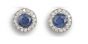 Sapphire and Diamond halo earrings. - 02023837 | Heming Diamond Jewellers | London