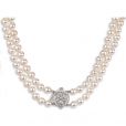 6-6.5mm Double Row Pearl Necklace - 00024777 | Heming Diamond Jewellers | London