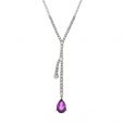Amethyst and Diamond Necklace - 00020689 | Heming Diamond Jewellers | London