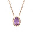 Amethyst and Diamond Pendant - 00020885 | Heming Diamond Jewellers | London