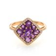 Amethyst & Diamond Ring - 00020896 | Heming Diamond Jewellers | London
