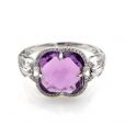 Amethyst & Diamond Ring - 00020908 | Heming Diamond Jewellers | London