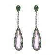 Amethyst & Tsavorite Earrings - 00022560 | Heming Diamond Jewellers | London