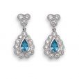 Aquamarine and Diamond Earrings - 00021860 | Heming Diamond Jewellers | London