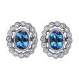 Aquamarine And Diamond Earrings - 02020842 | Heming Diamond Jewellers | London