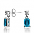 Aquamarine and Diamond Earrings - 02021745 | Heming Diamond Jewellers | London