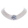 Aquamarine Diamond and Pearl Necklace - 00022412 | Heming Diamond Jewellers | London