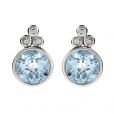 Blue Topaz and Diamond Earrings - 00020847 | Heming Diamond Jewellers | London