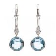 Blue Topaz and Diamond Earrings - 00020862 | Heming Diamond Jewellers | London