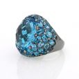 Blue Topaz & Diamond Cluster Ring - 00020423 | Heming Diamond Jewellers | London