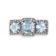 BLUE TOPAZ & DIAMOND RING - 00022354 | Heming Diamond Jewellers | London