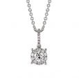 Diamond Cluster Drop Pendant - 00020485 | Heming Diamond Jewellers | London