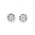 Diamond Cluster Earrings - 00021975 | Heming Diamond Jewellers | London