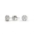 Diamond cluster earrings - 00023009 | Heming Diamond Jewellers | London