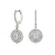 Diamond cluster earrings - 00023020 | Heming Diamond Jewellers | London