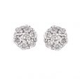 Diamond Cluster Earrings - 00024192 | Heming Diamond Jewellers | London