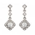 Diamond Drop Earrings - 00020865 | Heming Diamond Jewellers | London