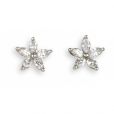 Diamond Flower Cluster Earrings - 00024798 | Heming Diamond Jewellers | London