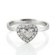 Diamond heart-shaped ring - 02019339 | Heming Diamond Jewellers | London