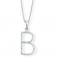 Diamond Initial 'B' Pendant - 00018883 | Heming Diamond Jewellers | London