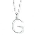 Diamond Initial 'G' Pendant - 00018888 | Heming Diamond Jewellers | London