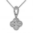 Diamond Quatrefoil Pendant - 02021435 | Heming Diamond Jewellers | London