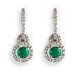 Emeral & Diamond Earrings - 02021241 | Heming Diamond Jewellers | London