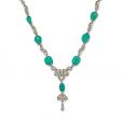 Emerald and Diamond Necklace - 02022138 | Heming Diamond Jewellers | London