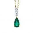 Emerald And Diamond Pendant - 02020851 | Heming Diamond Jewellers | London