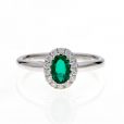 Emerald & Diamond Cluster Ring - 00019763 | Heming Diamond Jewellers | London